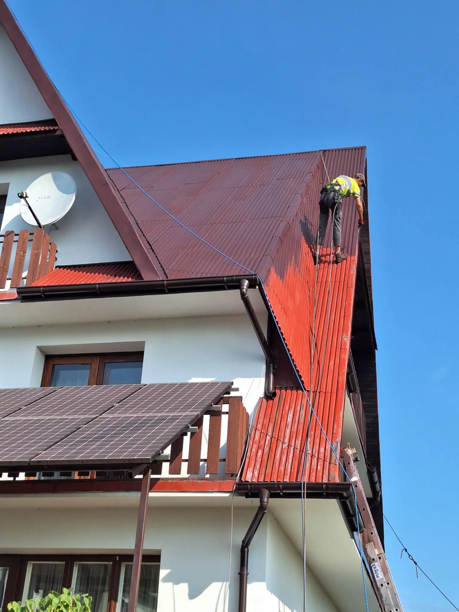 Realizacja Alpistom - wycinka drzew i malowanie dachów