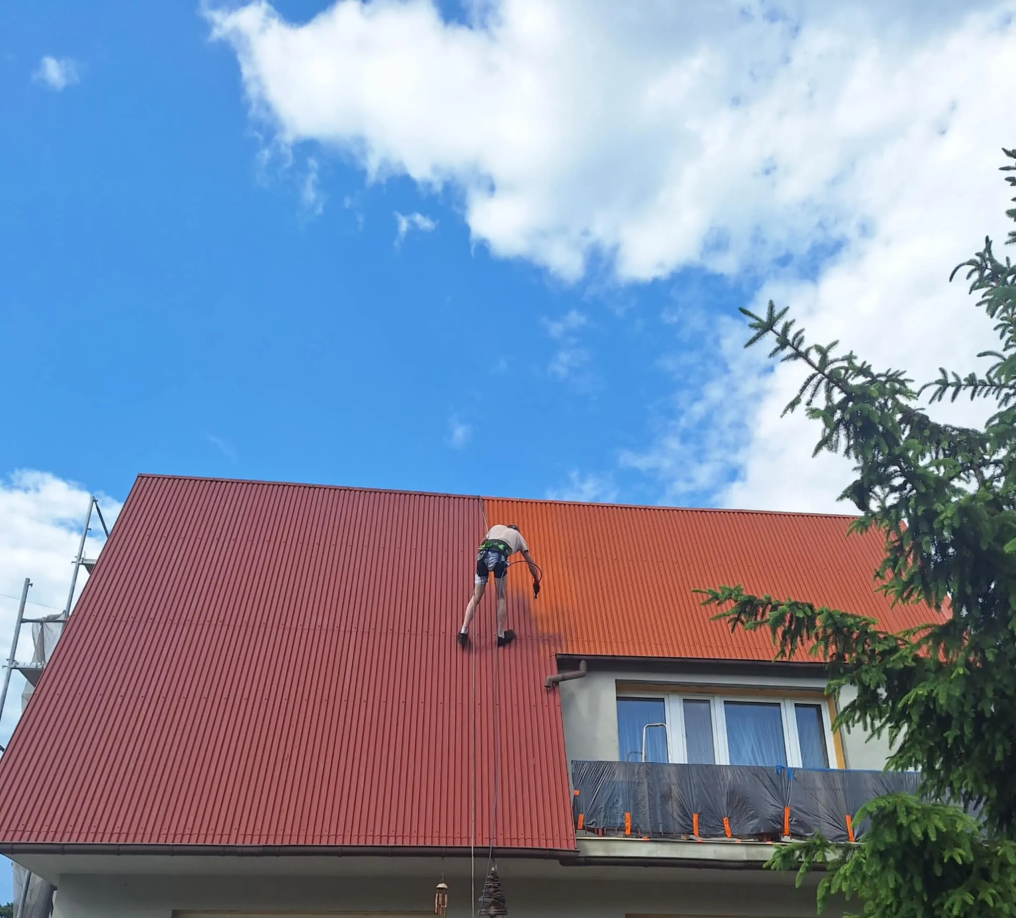 Realizacja Alpistom - wycinka drzew i malowanie dachów